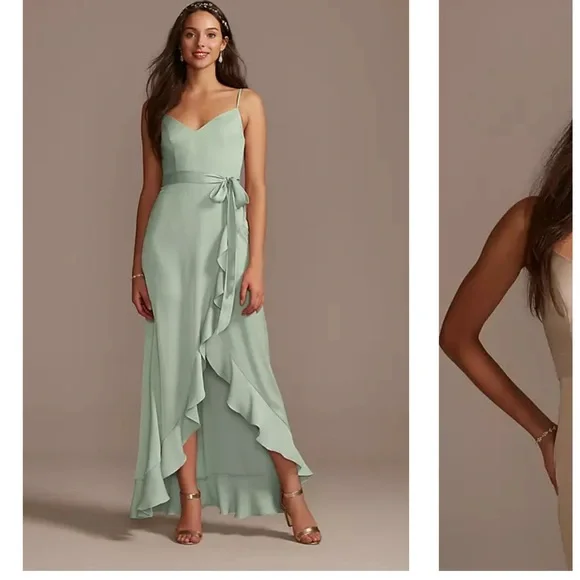 David's bridal ruffle hot sale bridesmaid